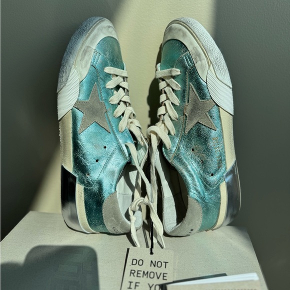 Golden Goose Shoes - NWT Golden Goose Superstar Vintage Laminated Sneaker, Mint/teal, Size 39 (US 9)